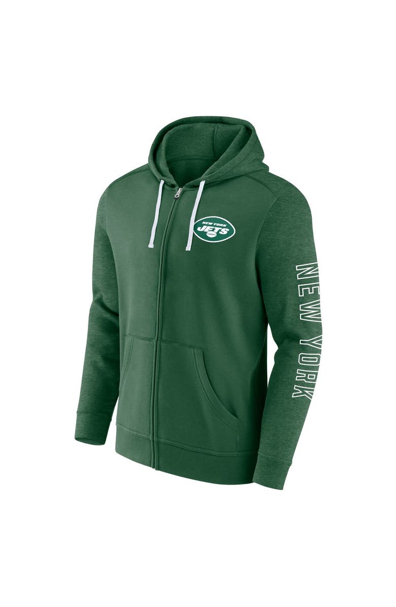 FANATICS Men's Fanatics Branded  Green New York Jets Offensive Lineup Hoodie Full-Zip Hoodie, Alternate, color, 