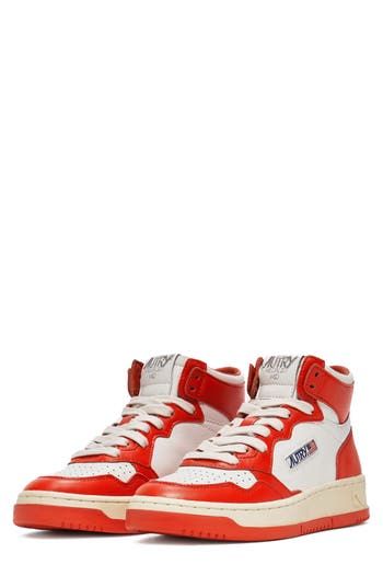 Autry Medalist High-top Sneakers In Red