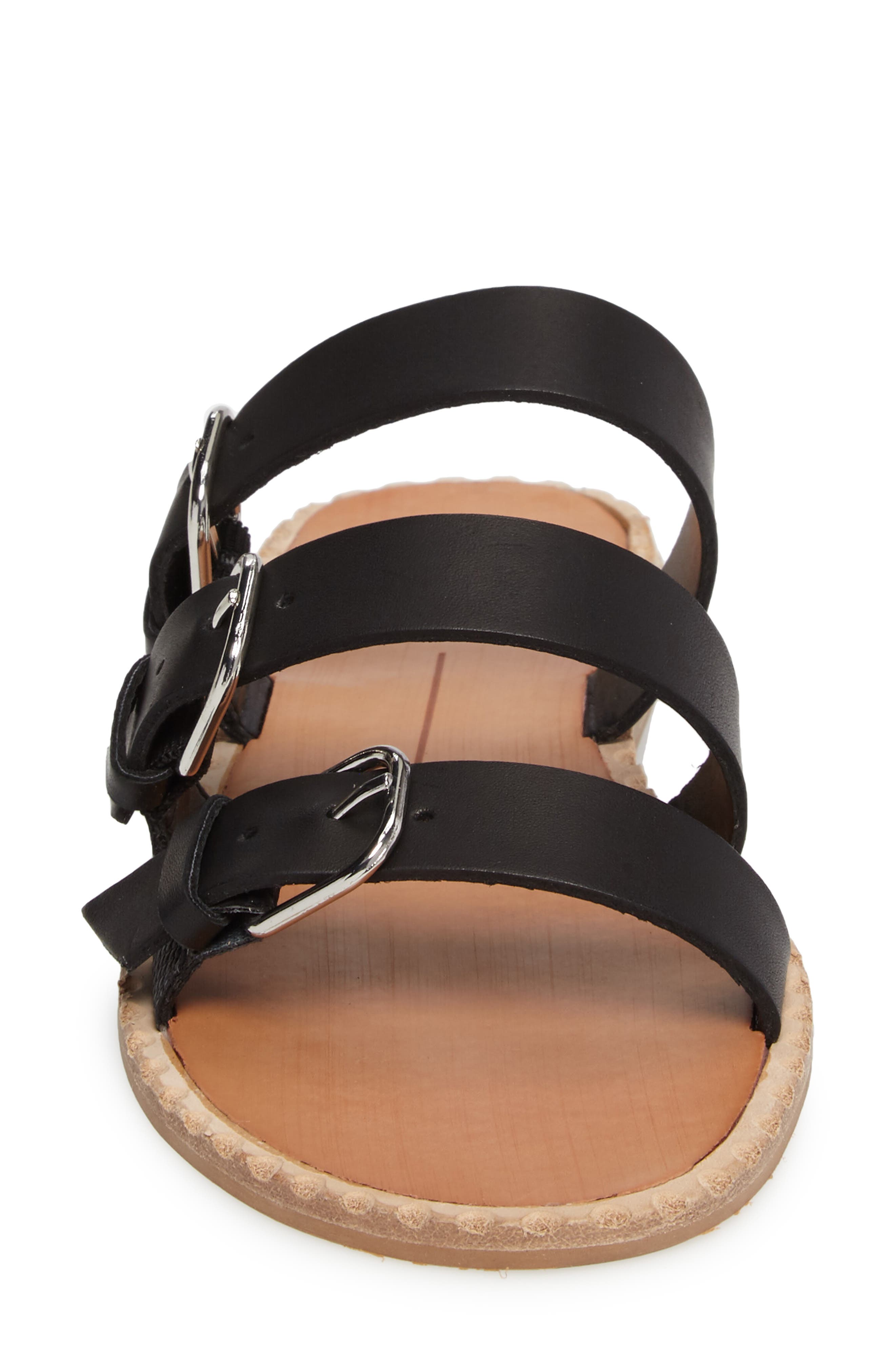 Para Sandal, Alternate, color, BLACK LEATHER