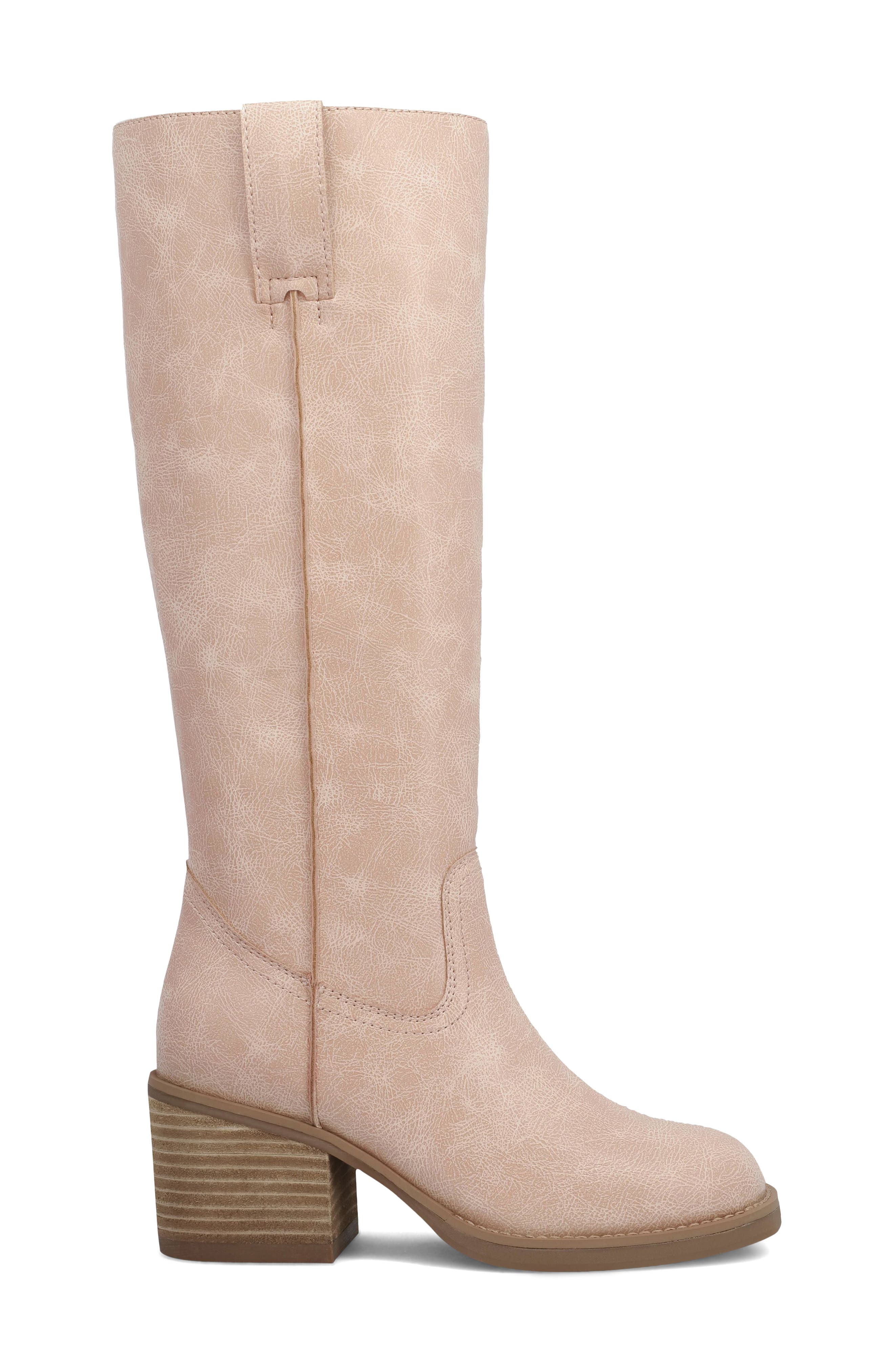 Erick Faux Leather Knee High Boot, Alternate, color, NATURAL