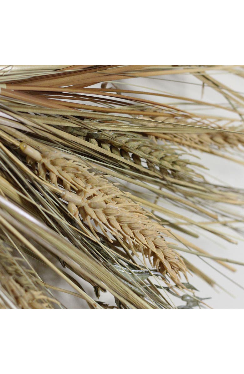 Northlight Wheat and Straw Artificial Fall Harvest Wreath - 22", Alternate, color, 