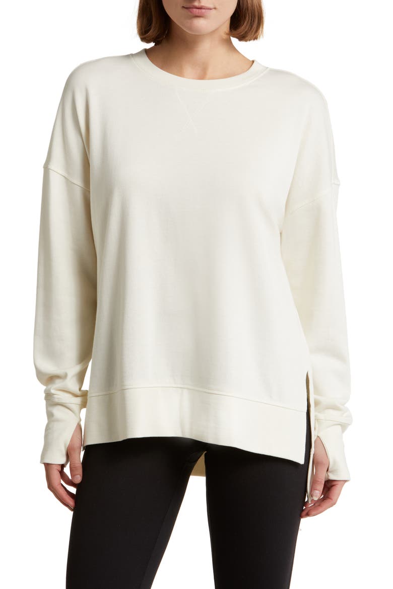 After Class Sweatshirt, Main, color, LILY WHITE