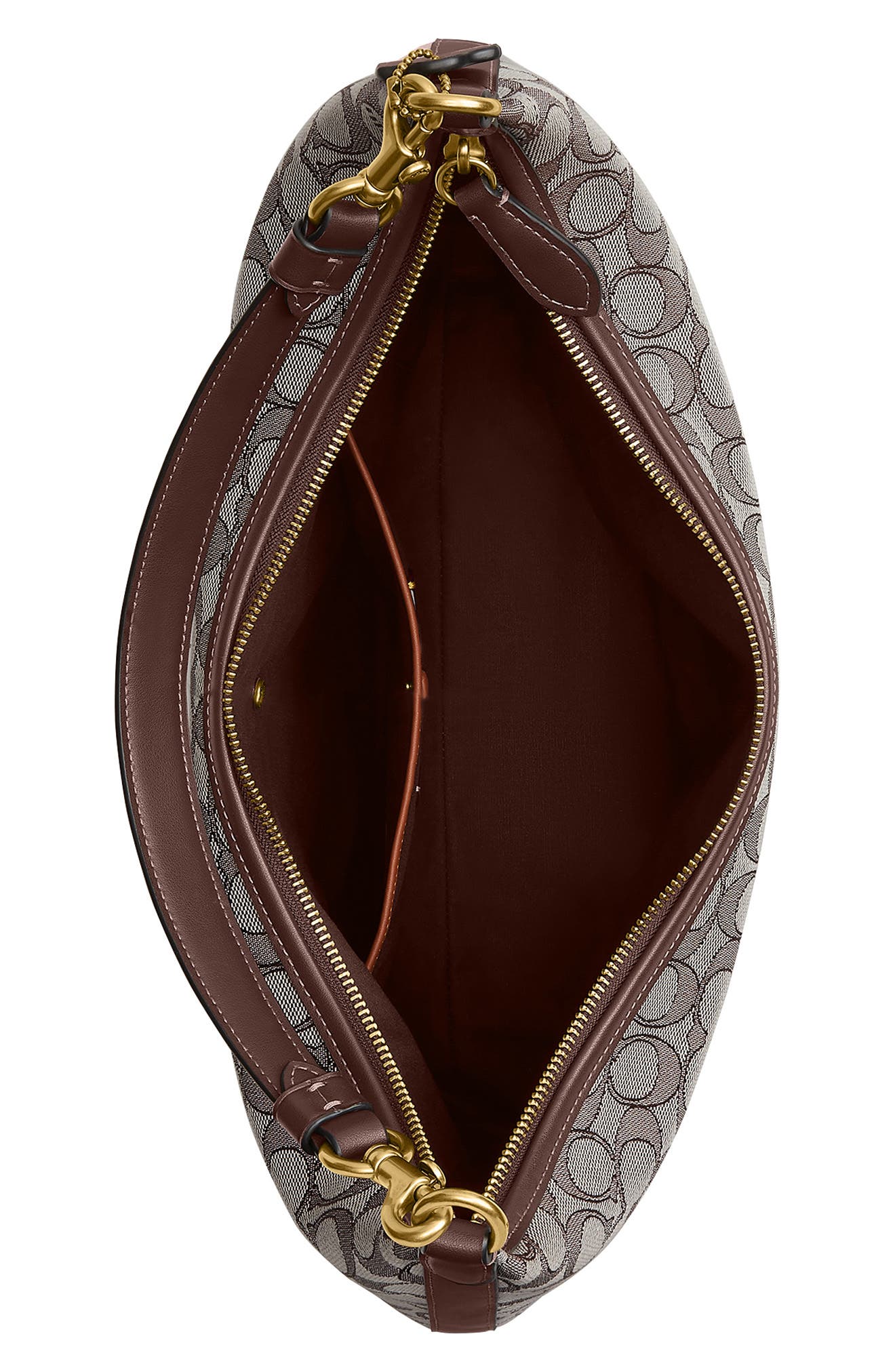 COACH Juliet 38 Signature Jacquard Shoulder Bag, Alternate, color, Oak Maple