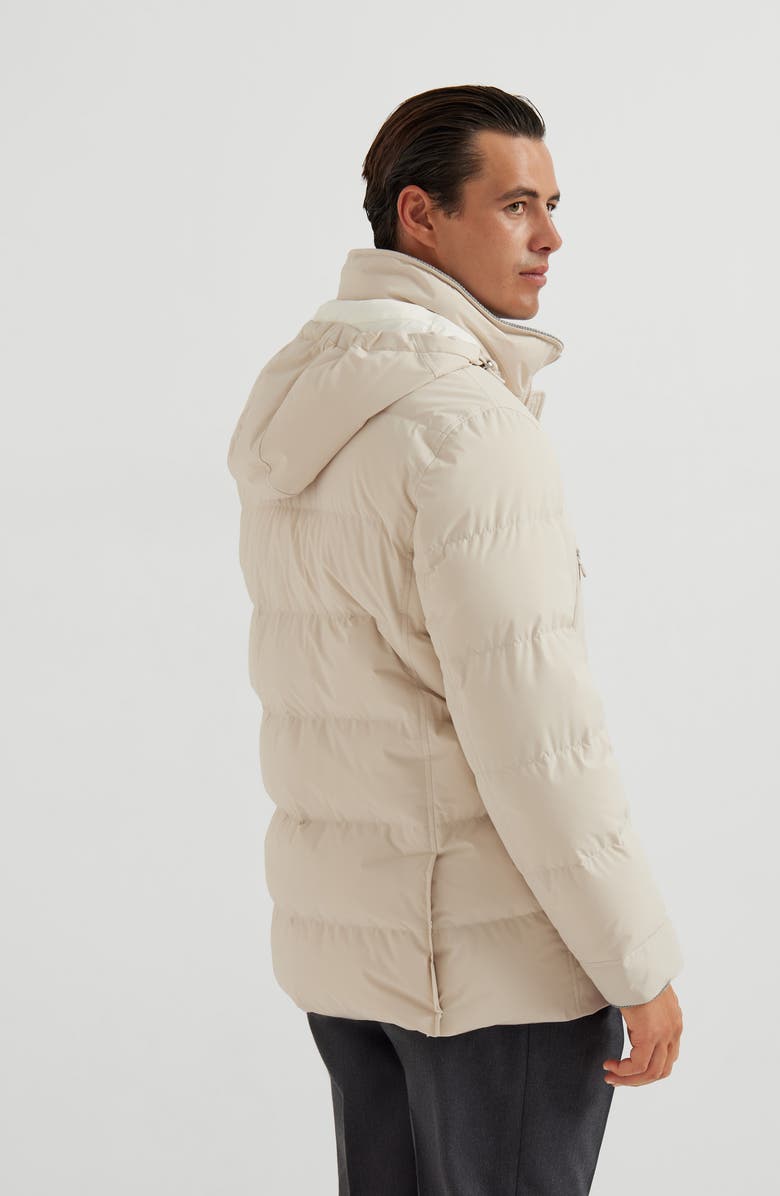 Brunello Cucinelli Taffeta down jacket, Alternate, color, Oat