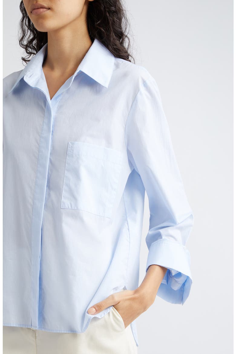 Boyfriend Button-Up Shirt, Alternate, color, BABY BLUE