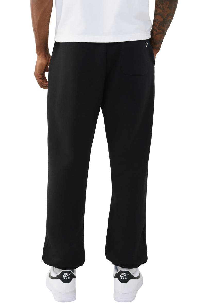 True Religion Number One Cotton Blend Joggers, Alternate, color, Jet Black