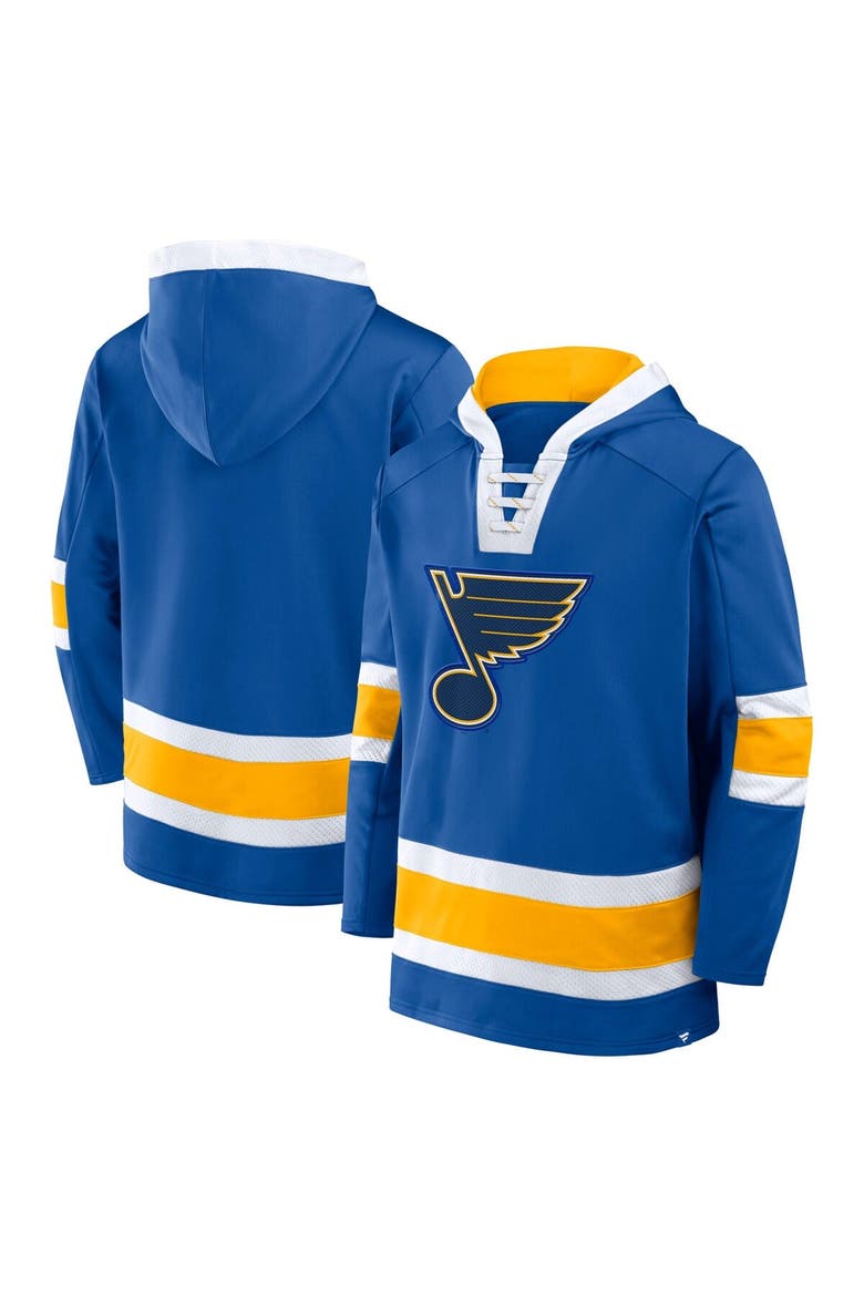 Men's Fanatics  Blue St. Louis Blues Inside Line Fleece Pullover Hoodie, Alternate, color, Blue