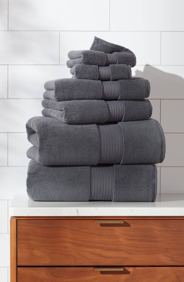 Nordstrom 6-Piece Luxury Bath Towel, Hand Towel & Washcloth Set $166 Value, Alternate, color, 