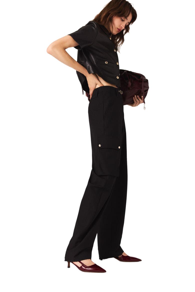 Cargo trousers, Alternate, color, Black