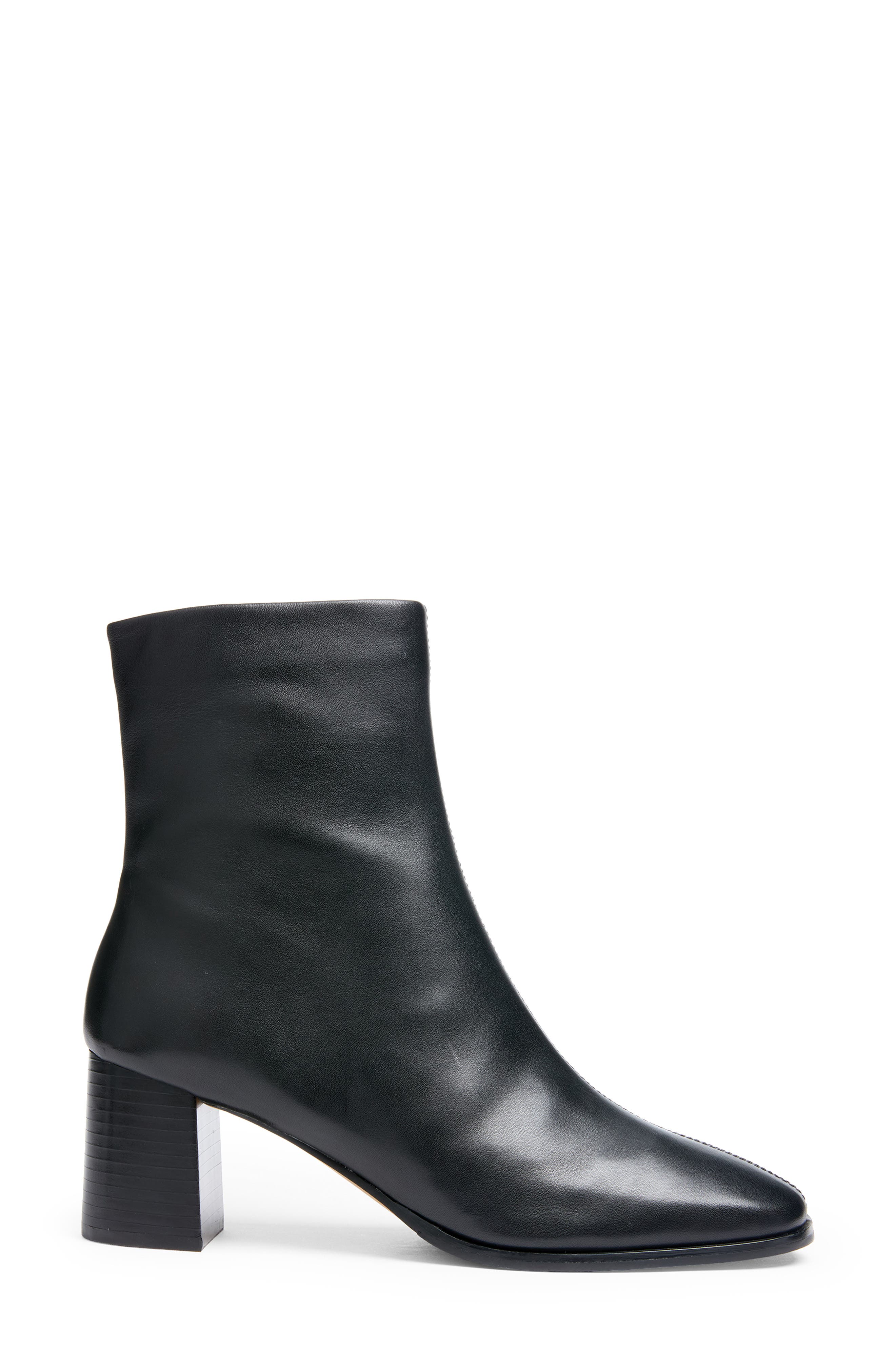 Manhattan Leather Bootie, Alternate, color, BLACK SMOOTH