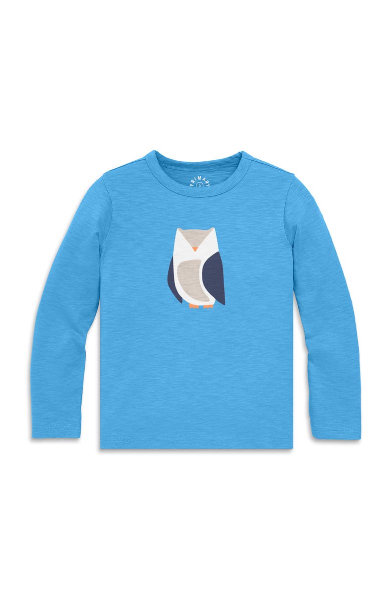 Primary Kids Long Sleeve Owl Tee, Alternate, color,