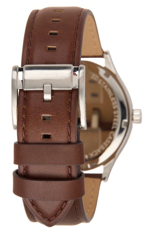 Fossil Fenmore Three-hand Quartz Leather Strap Watch, 44mm In Brown