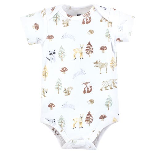 Hudson Baby Essential Cotton Bodysuits 5-piece Set In Multi