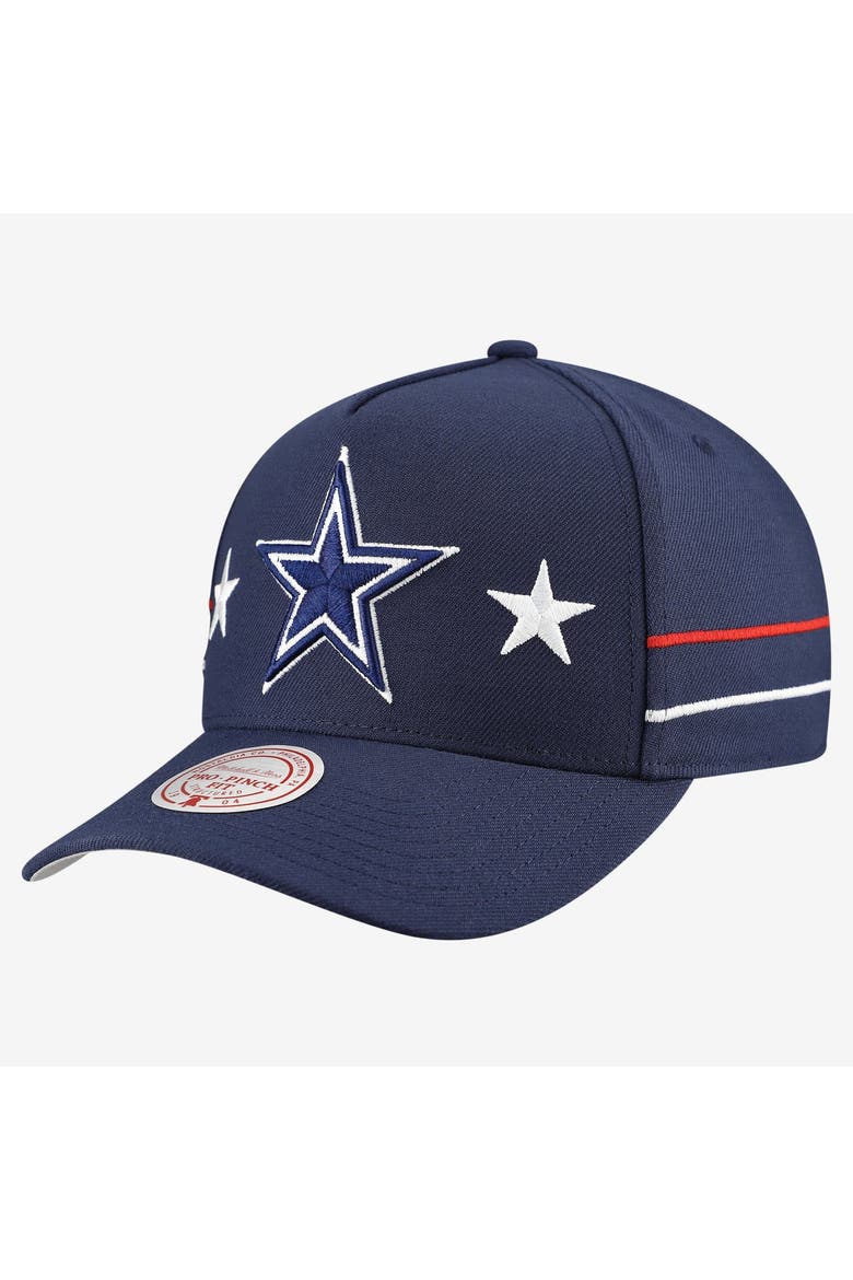 Men's Mitchell & Ness  Navy Dallas Cowboys America's Team Pro Pinch Snapback Hat, Main, color, Navy