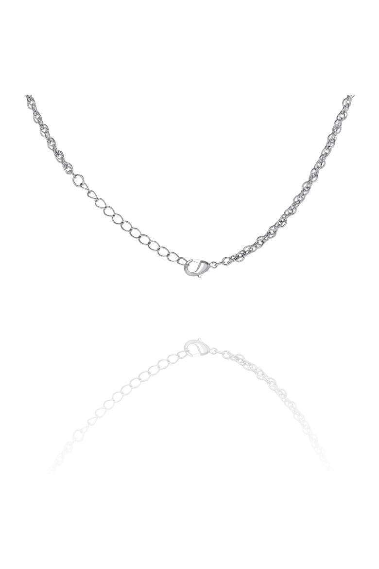 Crystal Drop Pendant Necklace, Alternate, color, Silver