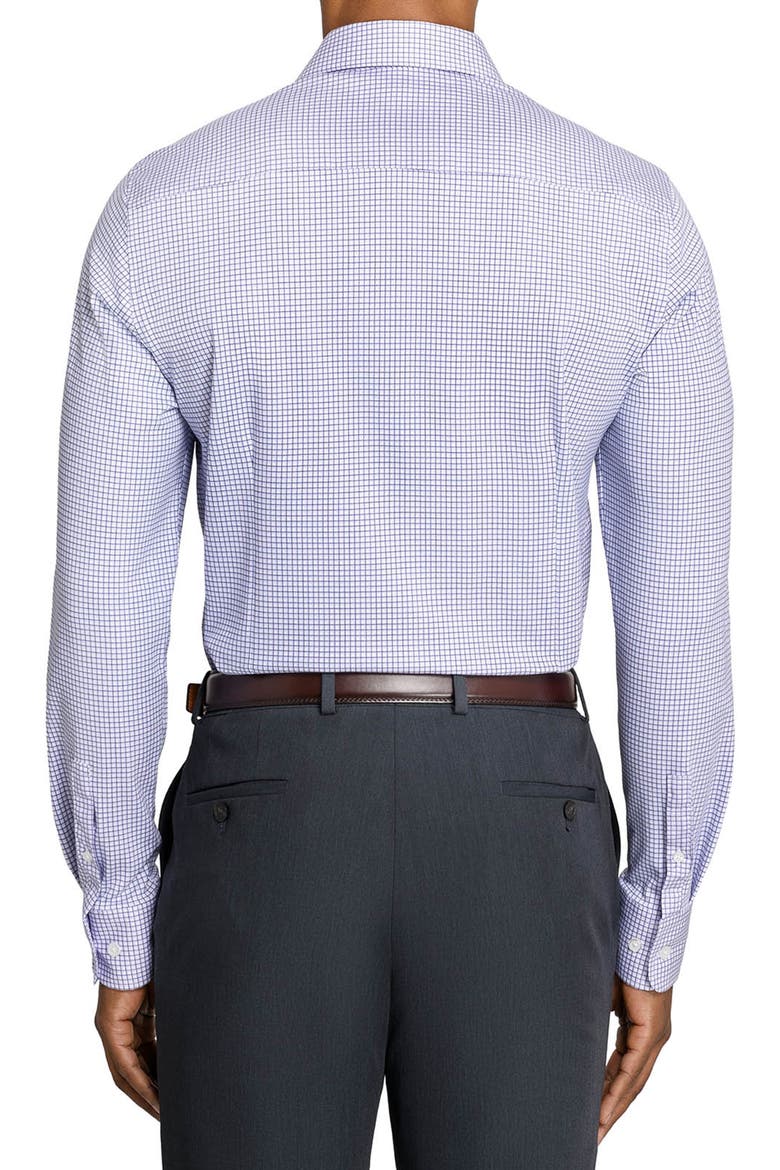 Slim Fit Check Reworked Button-Up Shirt, Alternate, color, WHITE/ PURPLE