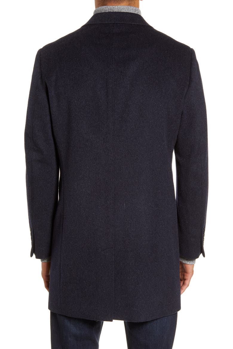 Taylor Trim Fit Overcoat, Alternate, color, NAVY BLAZER HEATHER