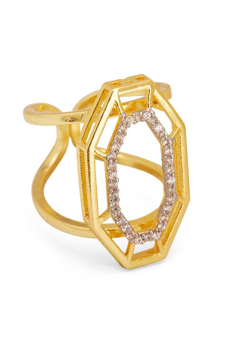 SYRA RING, Alternate, color, Gold Plated