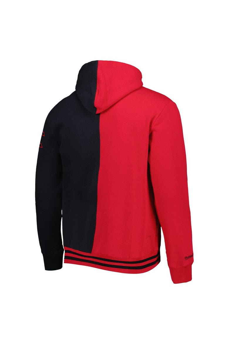 Men's Mitchell & Ness Red/Black Portland Trail Blazers Hardwood Classics Split Pullover Hoodie, Alternate, color, Red