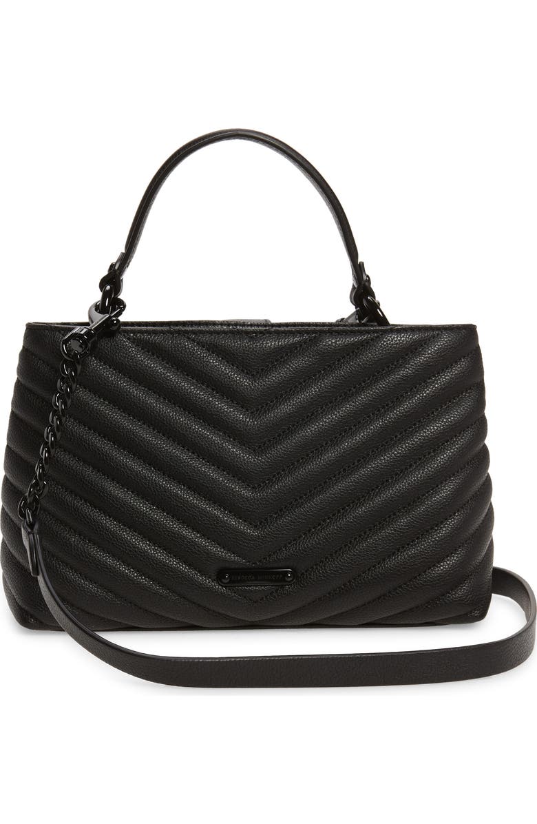 Rebecca Minkoff Edie Leather Top Handle Satchel, Alternate, color,