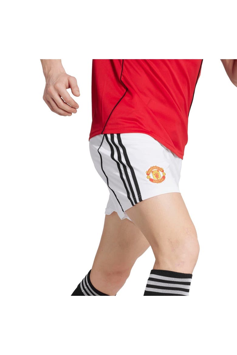 Men's adidas  White Manchester United 2025/26 Home AEROREADY Replica Shorts, Alternate, color, White