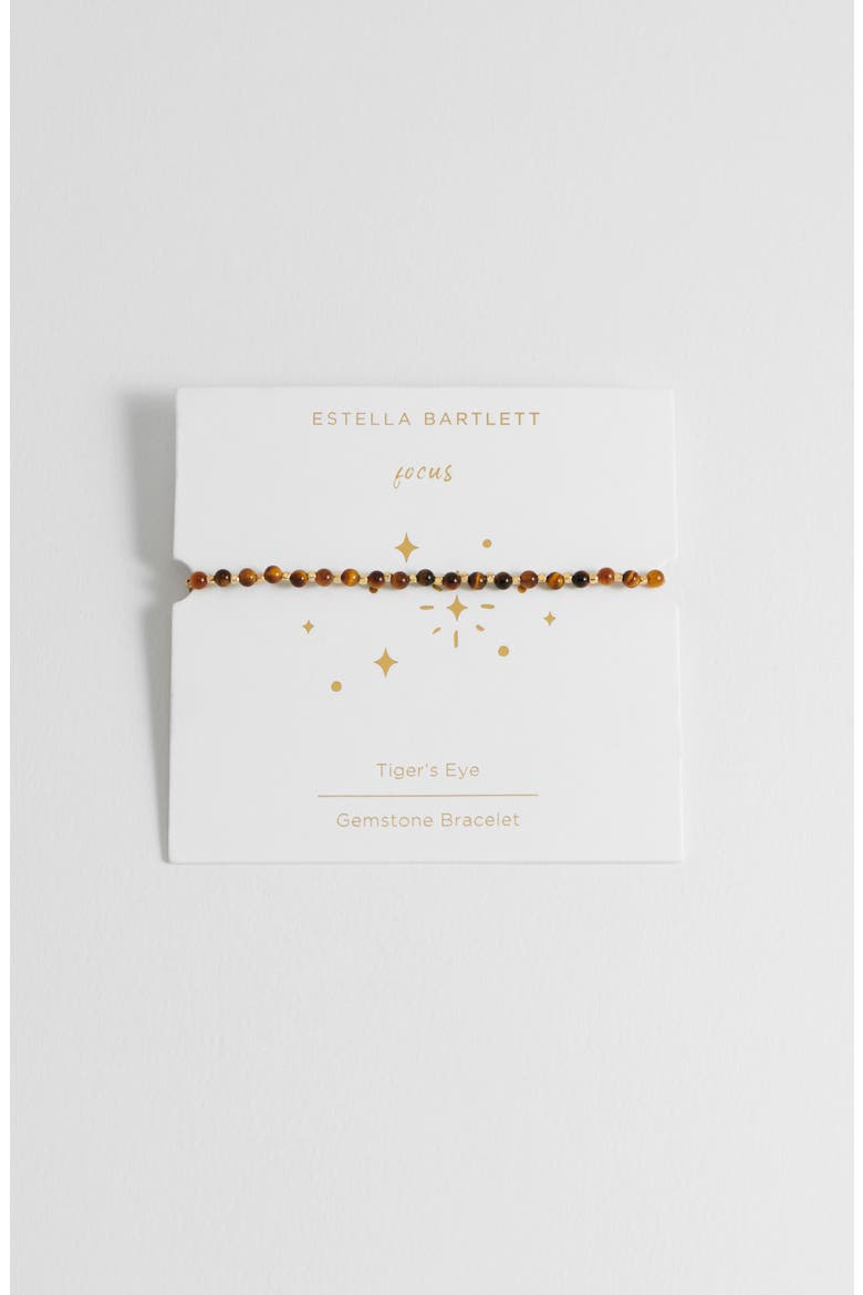 Amelia Tiger's Eye Bracelet, Alternate, color, GOLD PLATED