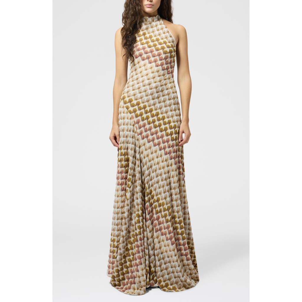 Missoni Halter Neck Maxi Dress In Multi