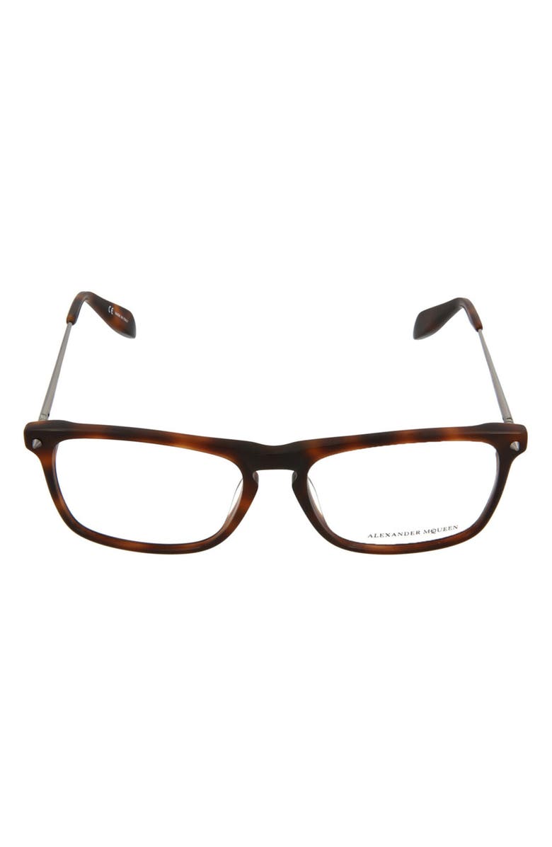 McQueen ALEXANDER MCQUEEN 55mm Square Glasses, Main, color,