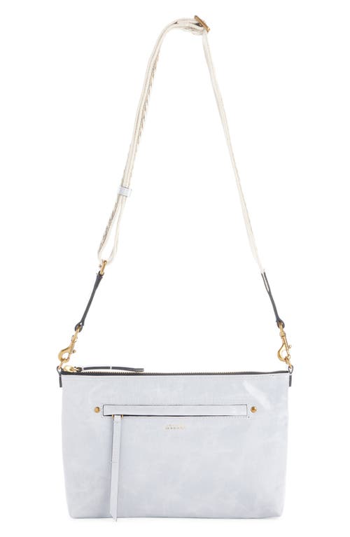 Isabel Marant Nessah Leather Crossbody Bag In Gray