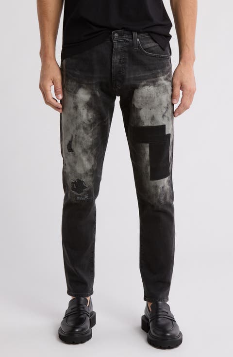Clyfton Distressed Taper Fit Jeans