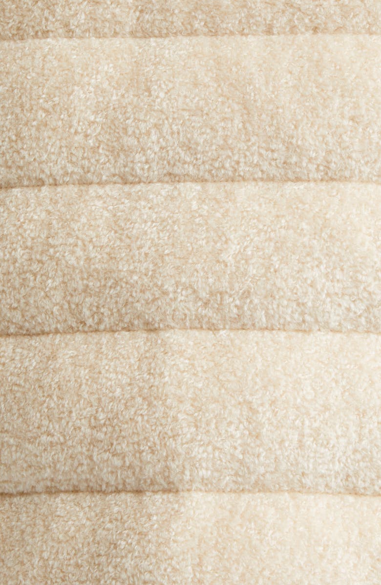 Moncler Teddy & Merino Wool Down Zip Cardigan, Alternate, color, Ivory