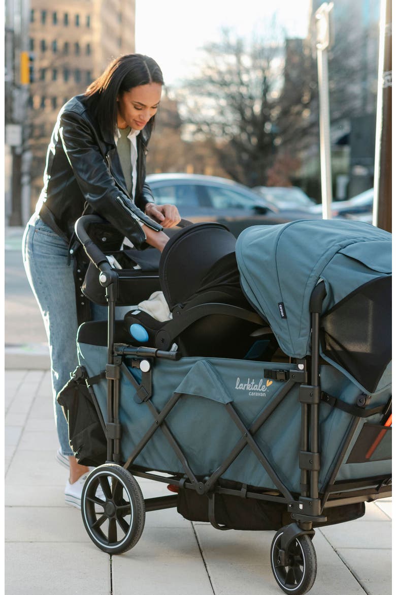 caravan Quad Stroller Wagon, Alternate, color, SEAFORD BLUE