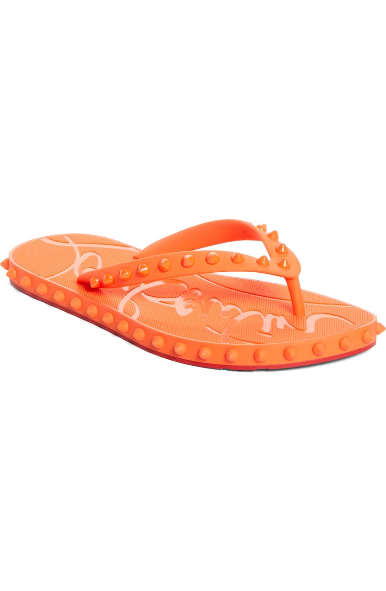 Christian Louboutin Super Loubi Flip Flop, Main, color, Caruzo