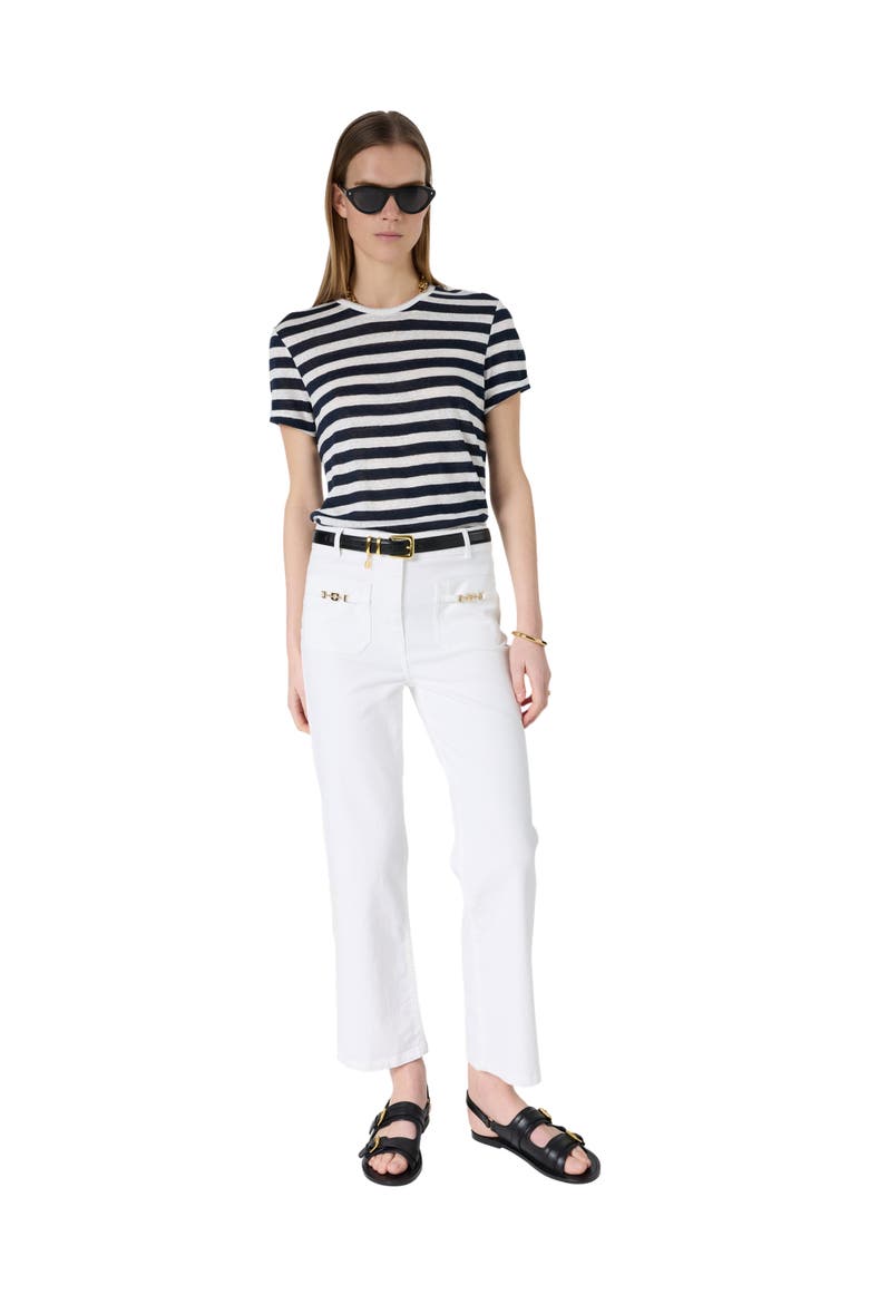 Mellina Striped T-Shirt, Alternate, color, Navy Blue