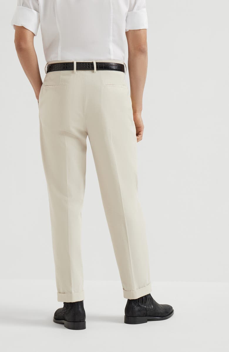 Brunello Cucinelli Gabardine trousers, Alternate, color, Panama