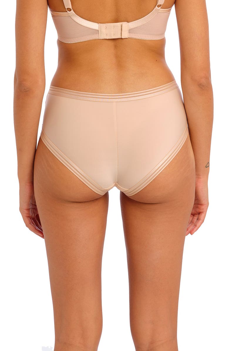 Freya Tailored Geo Lace Boyshorts, Alternate, color, Natural Beige
