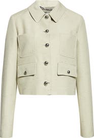 Altuzarra Astley Crop Flecked Cotton Blend Jacket
