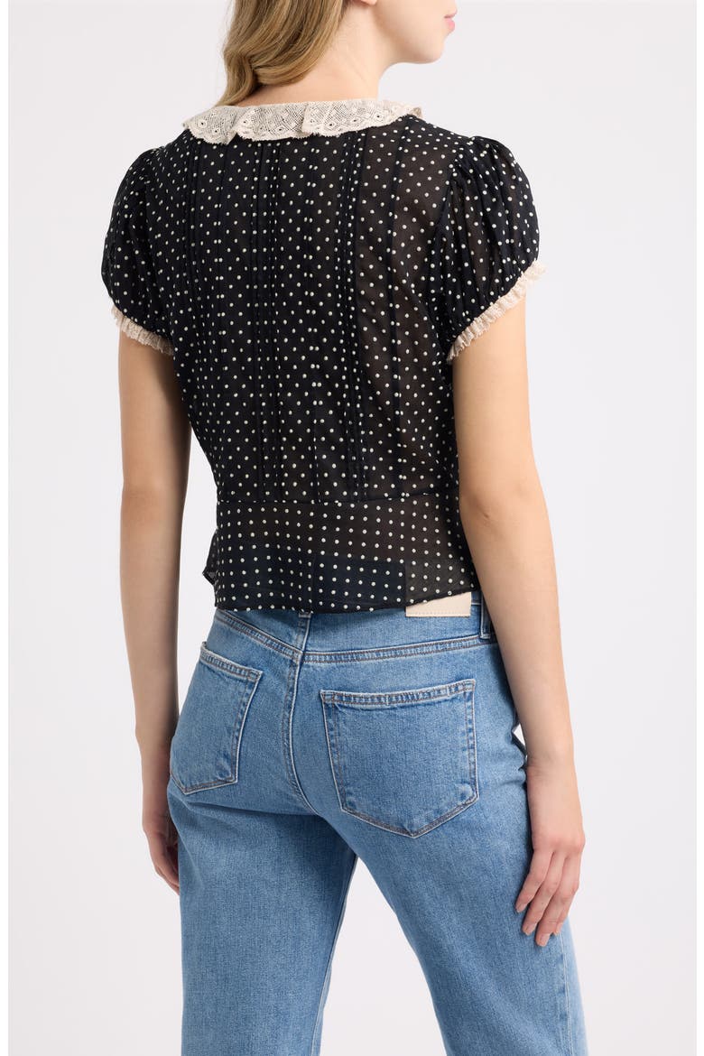 Orella Organic Cotton Top, Alternate, color, NOIR DOT