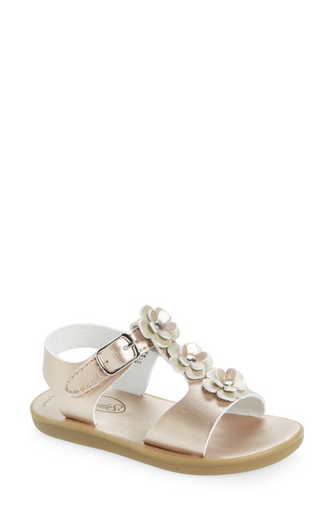 Jasmine Metallic Flower Waterproof Sandal (Toddler, Little Kid & Big Kid)