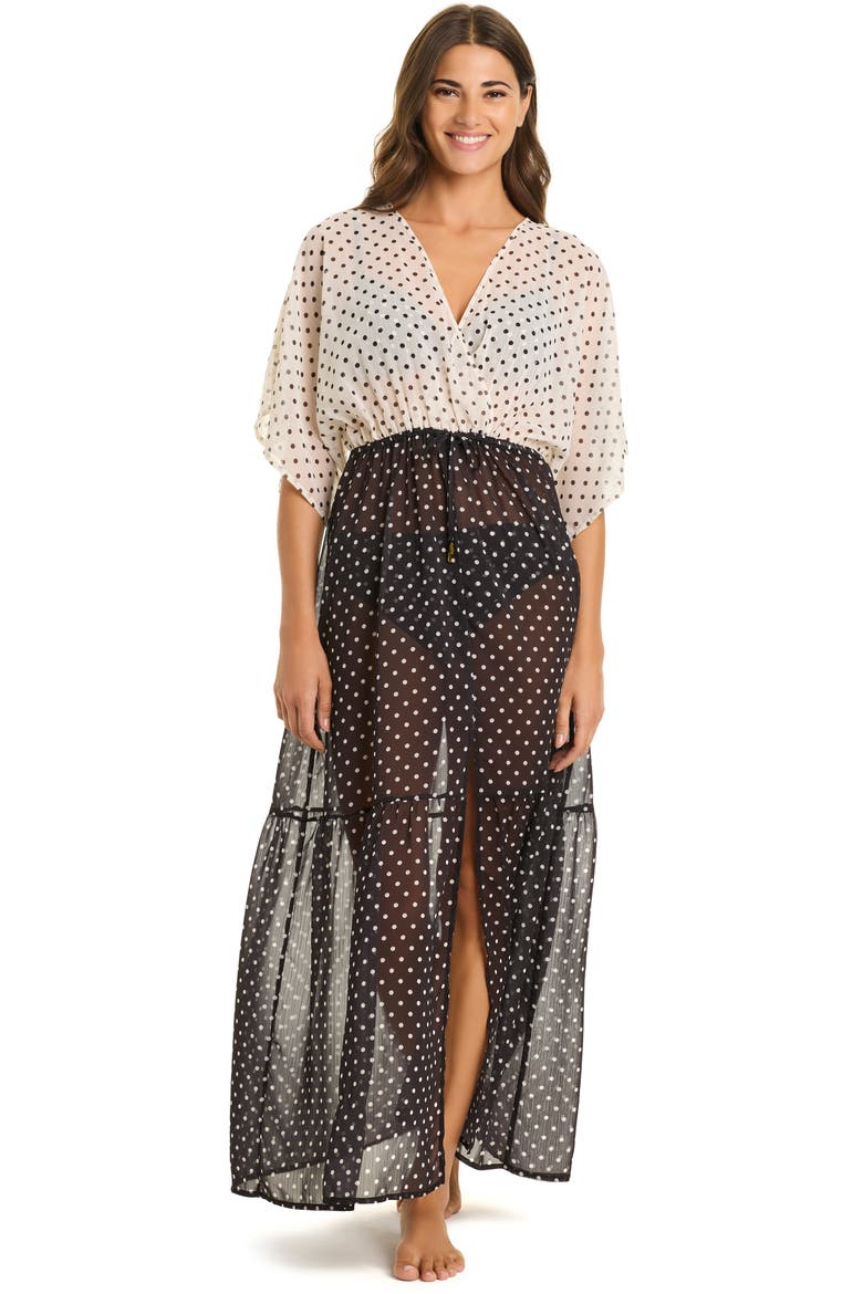 Maxi Cover-Up Dress, Alternate, color, BLACK