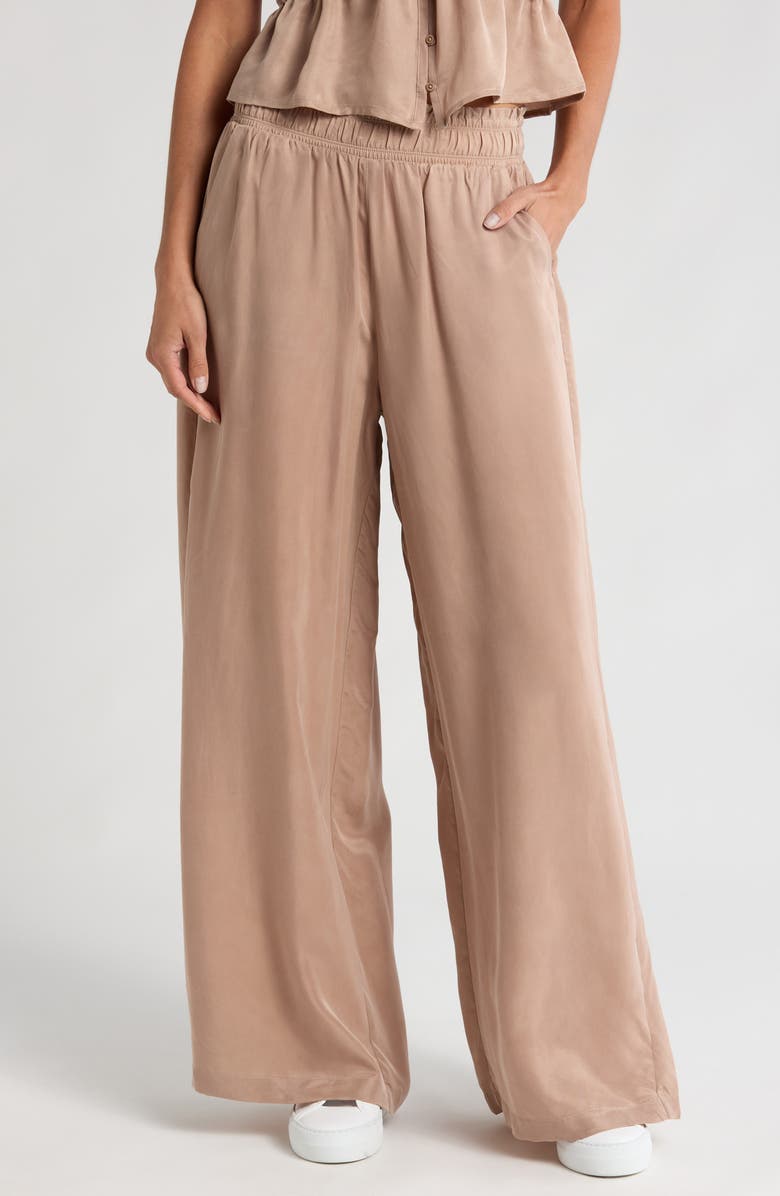 TravisMathew Chardonnay Sunday Wide Leg Pants, Main, color, Almondine