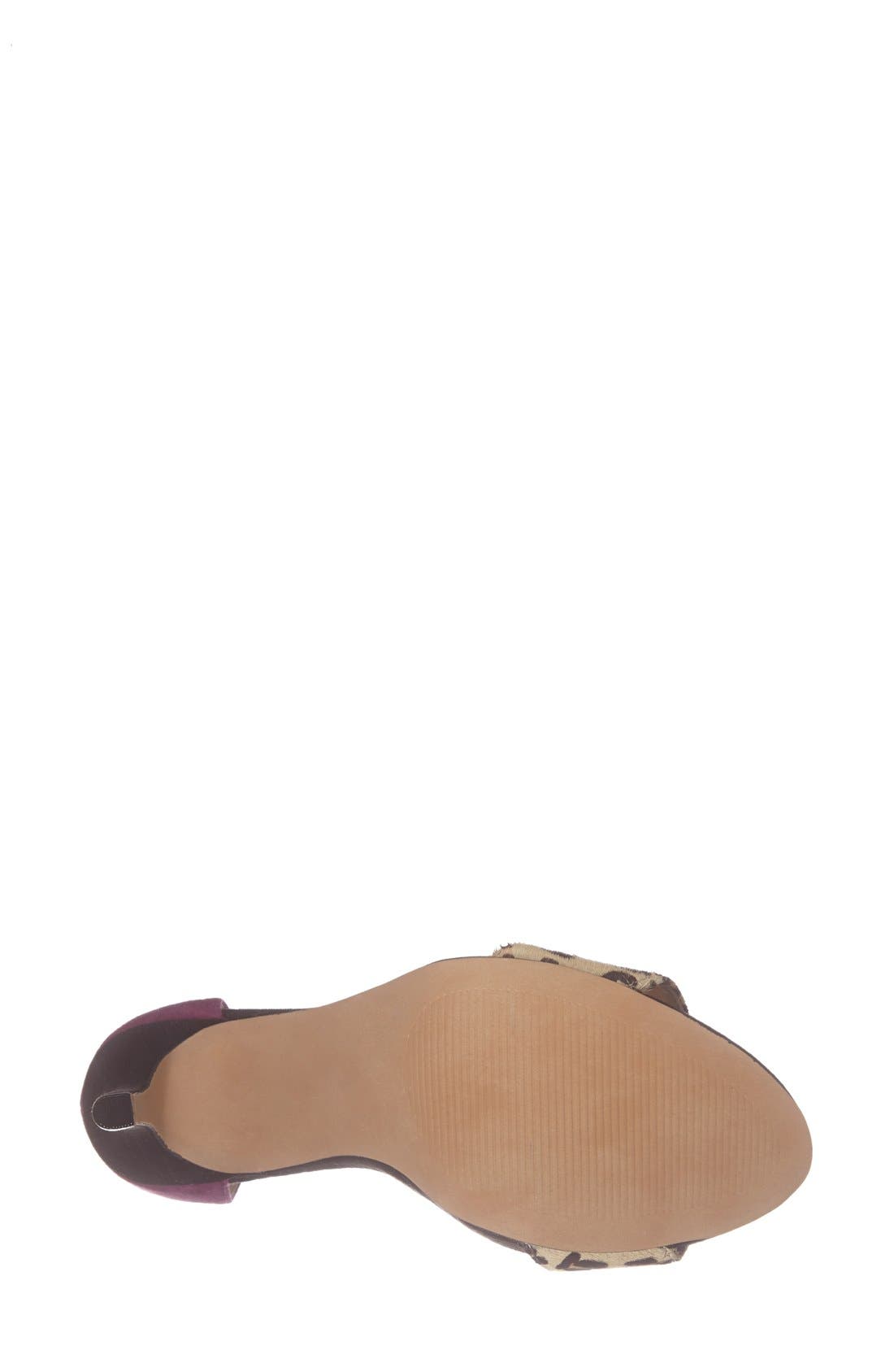 'Sheila' Sandal, Alternate, color, NATURAL/ CRANBERRY/ BLACK