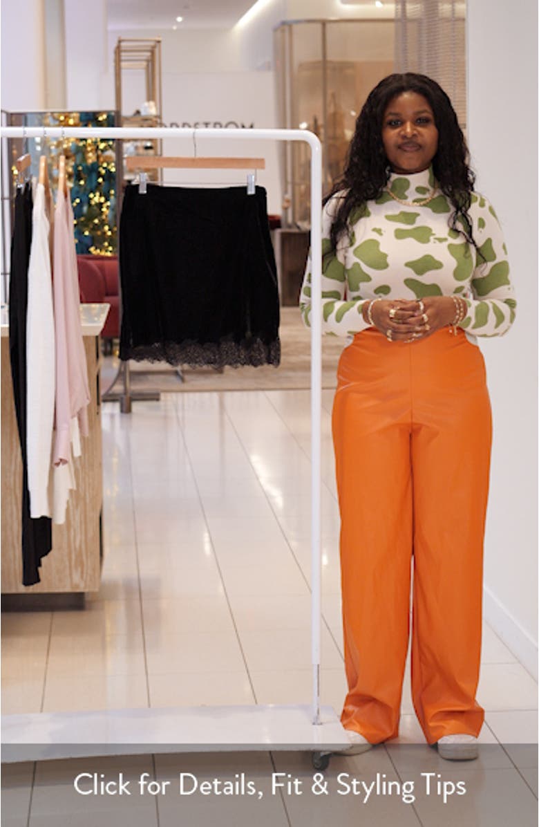 Velvet Lace Trim Miniskirt, sales video thumbnail