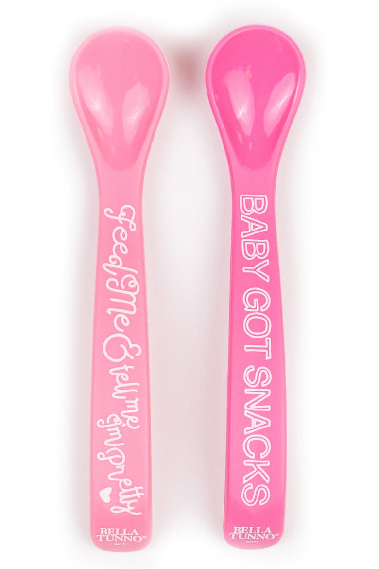 Feed Me Silicone Spoons Set, Main, color, PINK