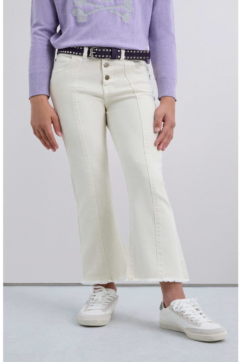Basic Flare Pants Girls, Alternate, color, Offwhite