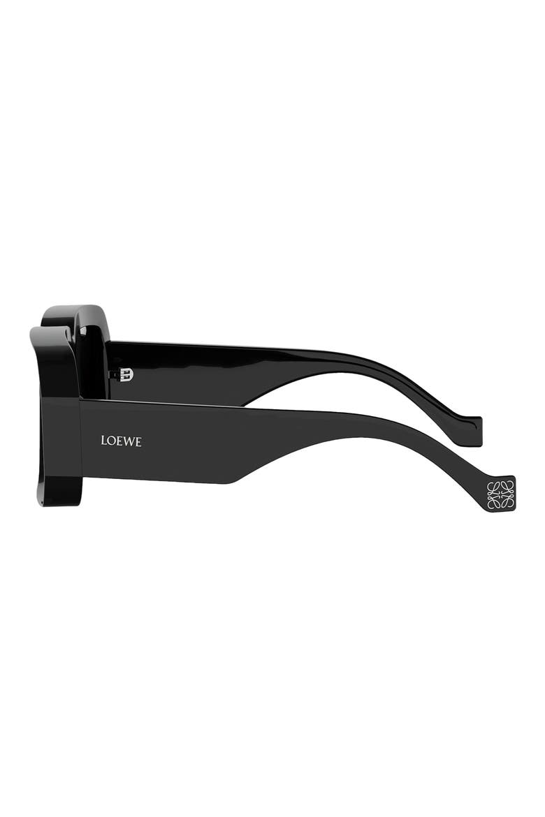 x Paula's Ibiza Dive In Mask 56mm Square Sunglasses, Alternate, color, SHINY BLACK / GREEN