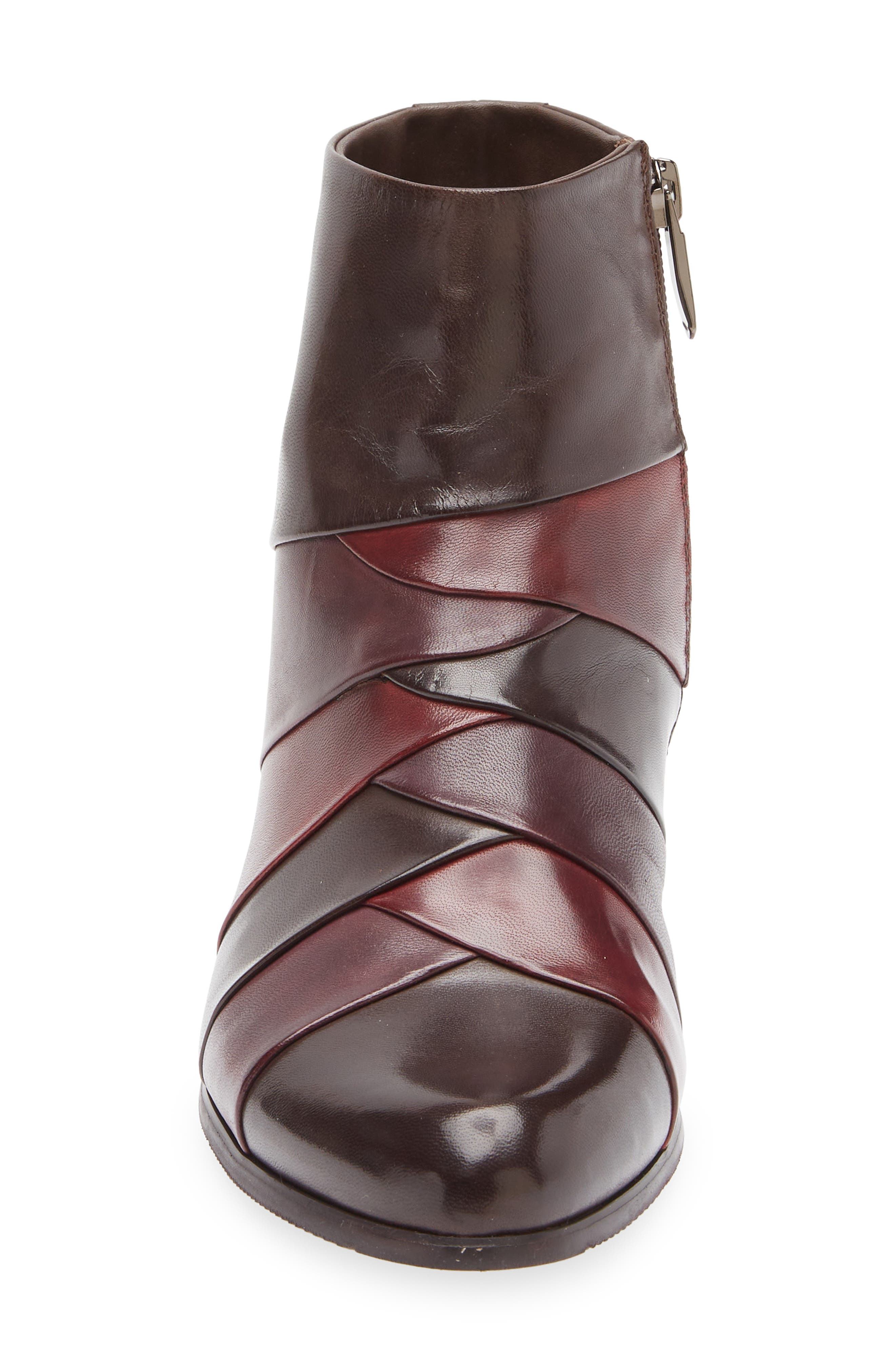 Stefany Block Heel Bootie, Alternate, color, BROWN/ VINO