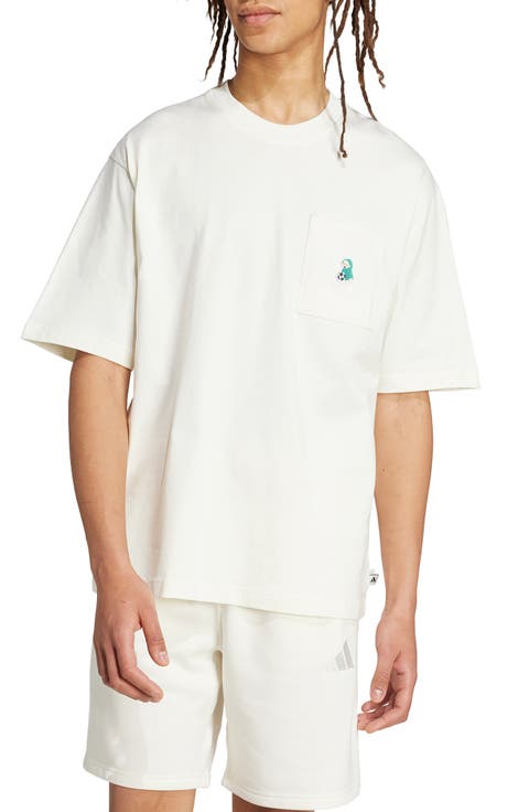 Dog Football Cotton Crewneck T-Shirt