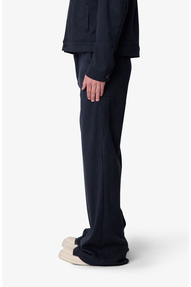 Pinstripe Bootcut Pants, Alternate, color, BLACK/ WHITE
