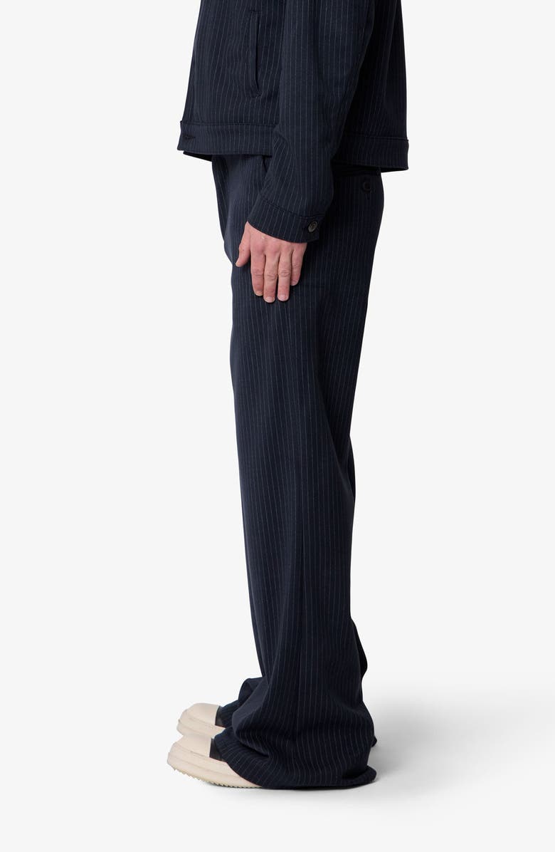 mnml Pinstripe Bootcut Pants, Alternate, color, Black/ White